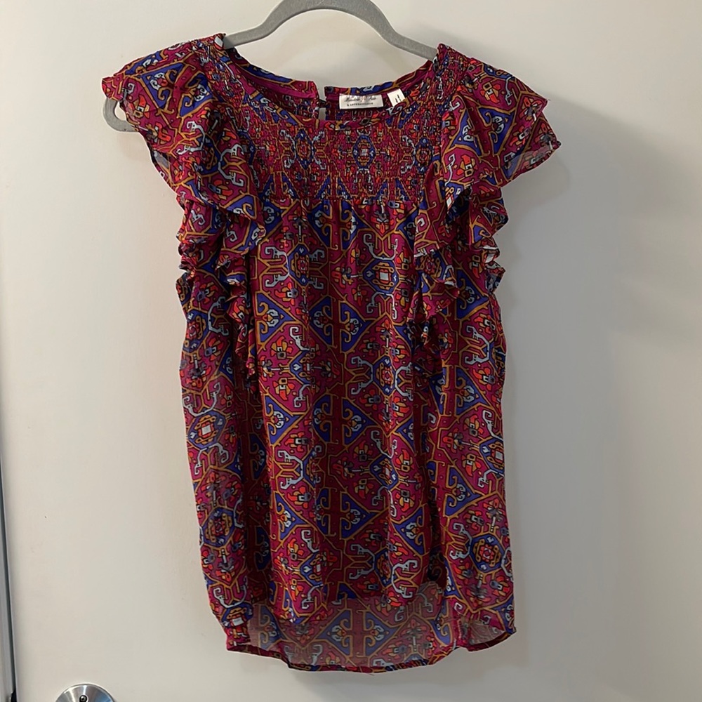 Anthropologie Pink Blouse Size 6